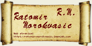 Ratomir Morokvašić vizit kartica